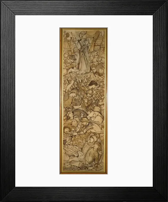 Framed Print : The Battle of Beth-Horon - Joshua Commanding the Sun and Moon to Stand Still, 1863. Creator: Sir Edward Coley Burne-Jones Framed Print : The Battle of Beth-Horon - Joshua Commanding the Sun and Moon to Stand Still, 1863. Creator: Sir Edward Coley Burne-Jones