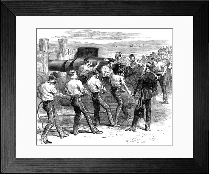 Framed Print : The Camp at Shoeburyness: the competition for the Army Prizes, 1871. Creator: Unknown Framed Print : The Camp at Shoeburyness: the competition for the Army Prizes, 1871. Creator: Unknown