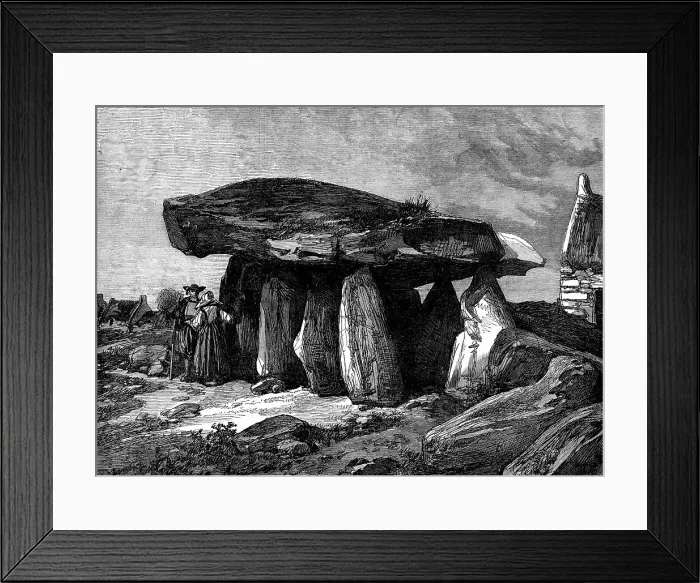 Framed Print : Druidic remains of Brittany: the Great Dolmen of Corconne, 1871. Creator: Unknown Framed Print : Druidic remains of Brittany: the Great Dolmen of Corconne, 1871. Creator: Unknown