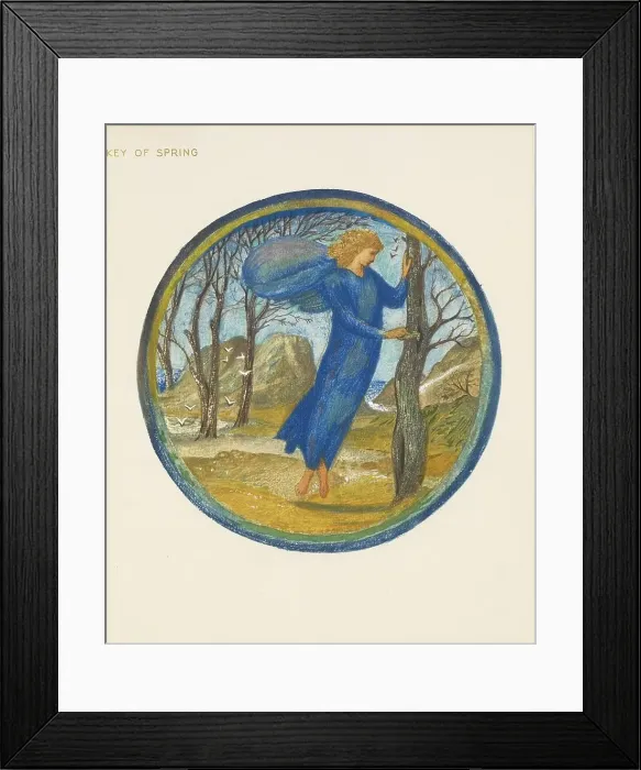Framed Print : The Flower Book- Key of Spring, 1905. Creator: Sir Edward Coley Burne-Jones Framed Print : The Flower Book- Key of Spring, 1905. Creator: Sir Edward Coley Burne-Jones