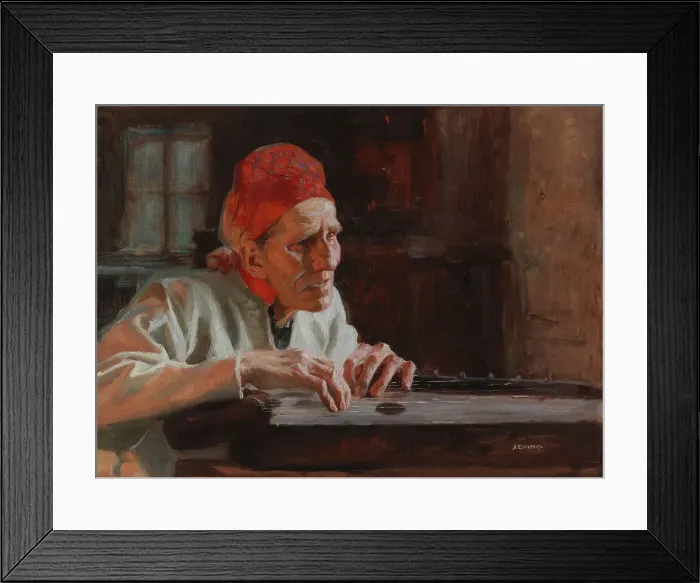 Framed Print : Larin Paraske's Lamentations, 1893. Creator: Albert Edelfelt Framed Print : Larin Paraske's Lamentations, 1893. Creator: Albert Edelfelt