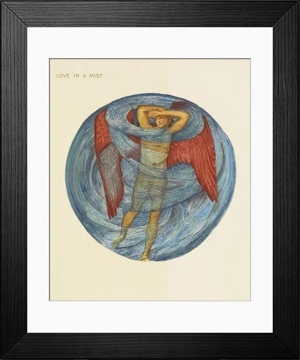 Framed Print : The Flower Book- Love in a Mist, 1905. Creator: Sir Edward Coley Burne-Jones Framed Print : The Flower Book- Love in a Mist, 1905. Creator: Sir Edward Coley Burne-Jones
