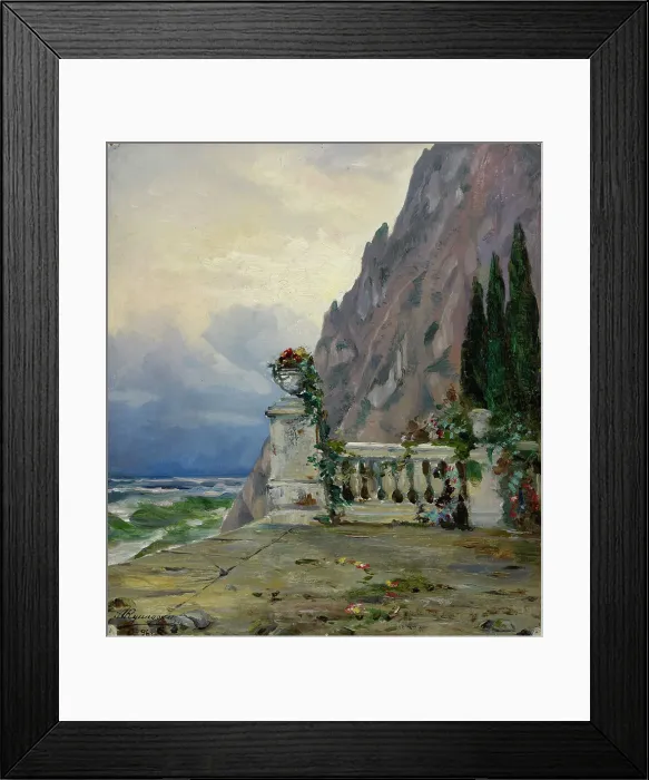 Framed Print : Landscape in Crimea, 1896. Creator: Arkhip Ivanovich Kuindzhi Framed Print : Landscape in Crimea, 1896. Creator: Arkhip Ivanovich Kuindzhi