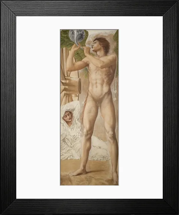 Framed Print : Troy Triptych - Study of Fame overthrowing Fortune, 1875. Creator: Sir Edward Coley Burne-Jones Framed Print : Troy Triptych - Study of Fame overthrowing Fortune, 1875. Creator: Sir Edward Coley Burne-Jones