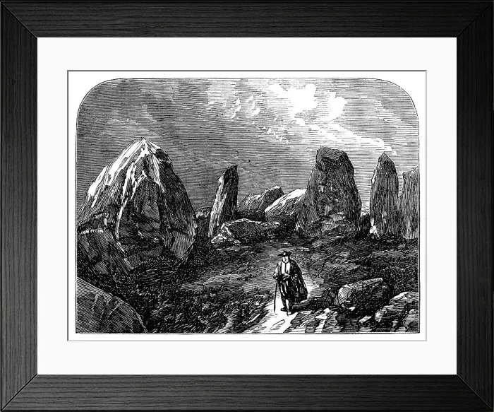 Framed Print : Group of stones at Kermario, 1871. Creator: Unknown Framed Print : Group of stones at Kermario, 1871. Creator: Unknown