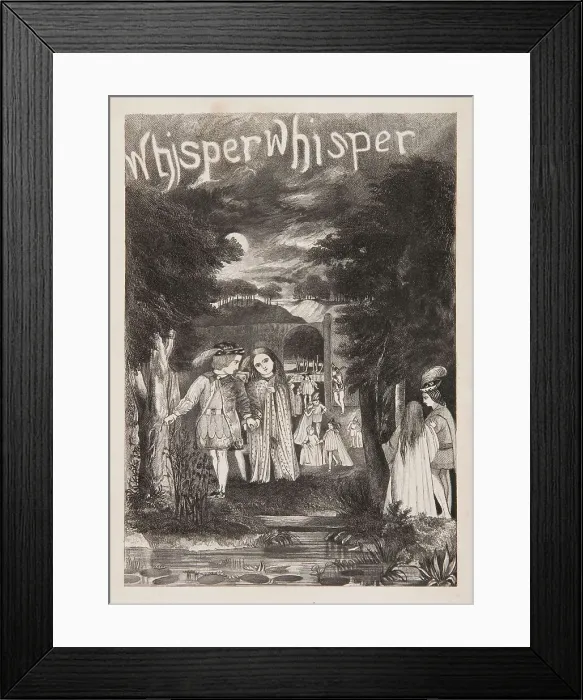 Framed Print : Whisper Whisper, 1857. Creator: Sir Edward Coley Burne-Jones Framed Print : Whisper Whisper, 1857. Creator: Sir Edward Coley Burne-Jones