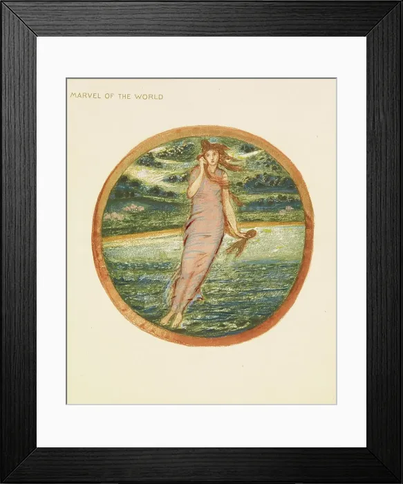 Framed Print : The Flower Book - Marvel of the World, 1905. Creator: Sir Edward Coley Burne-Jones Framed Print : The Flower Book - Marvel of the World, 1905. Creator: Sir Edward Coley Burne-Jones