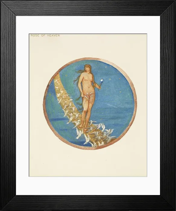 Framed Print : The Flower Book - Rose of Heaven, 1905. Creator: Sir Edward Coley Burne-Jones Framed Print : The Flower Book - Rose of Heaven, 1905. Creator: Sir Edward Coley Burne-Jones