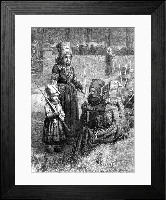 Framed Print : Breton Women at a Pardon, by F. J. Skill, 1871. Creator: Unknown Framed Print : Breton Women at a Pardon, by F. J. Skill, 1871. Creator: Unknown