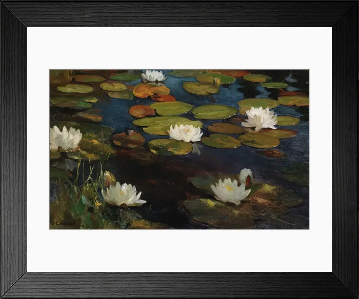 Framed Print : Water Lilies, study for the Youth and a Mermaid, 1896. Creator: Albert Edelfelt Framed Print : Water Lilies, study for the Youth and a Mermaid, 1896. Creator: Albert Edelfelt
