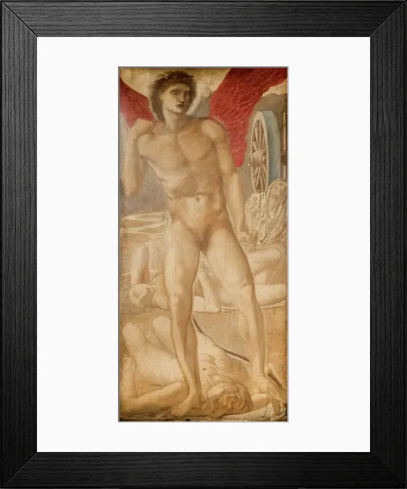 Framed Print : Troy Triptych - Study for Love subduing Oblivion, 1875. Creator: Sir Edward Coley Burne-Jones Framed Print : Troy Triptych - Study for Love subduing Oblivion, 1875. Creator: Sir Edward Coley Burne-Jones
