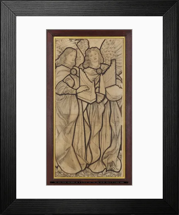 Framed Print : Angels playing organs, 1862. Creator: Sir Edward Coley Burne-Jones Framed Print : Angels playing organs, 1862. Creator: Sir Edward Coley Burne-Jones
