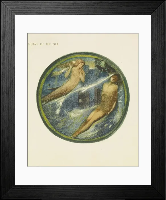 Framed Print : The Flower Book - Grave of the Sea, 1905. Creator: Sir Edward Coley Burne-Jones Framed Print : The Flower Book - Grave of the Sea, 1905. Creator: Sir Edward Coley Burne-Jones