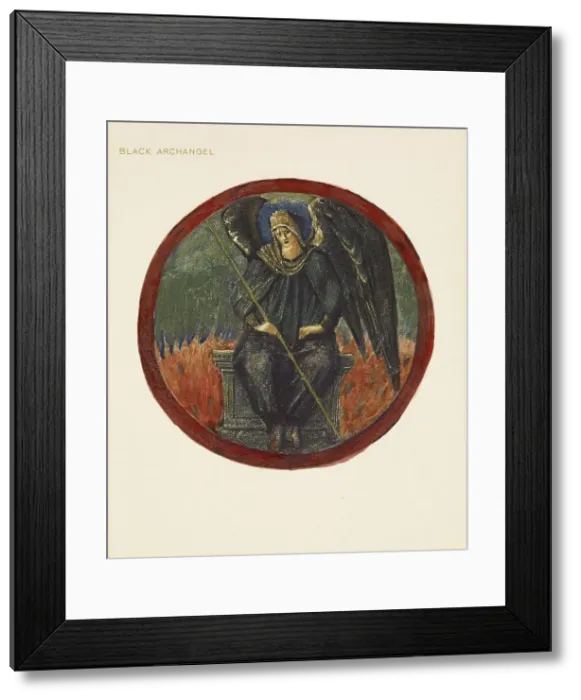 Framed Print : The Flower Book - Black Archangel, 1905. Creator: Sir Edward Coley Burne-Jones Framed Print : The Flower Book - Black Archangel, 1905. Creator: Sir Edward Coley Burne-Jones