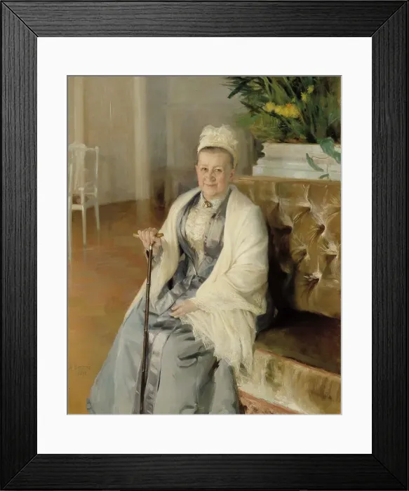 Framed Print : Portrait of Mrs. Anna Sinebrychoff, 1892. Creator: Albert Edelfelt Framed Print : Portrait of Mrs. Anna Sinebrychoff, 1892. Creator: Albert Edelfelt