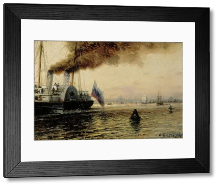 Framed Print : The Anchoring Place by Kronstadt, 1850-1887. Creator: Aleksey Bogolyubov Framed Print : The Anchoring Place by Kronstadt, 1850-1887. Creator: Aleksey Bogolyubov