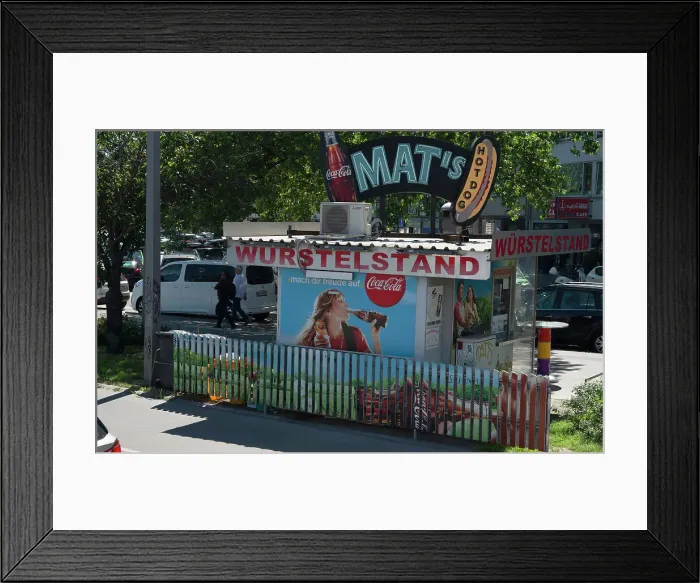Framed Print : Mat's hot dog wurstelstand, Vienna, Austria, 2022. Creator: Ethel Davies Framed Print : Mat's hot dog wurstelstand, Vienna, Austria, 2022. Creator: Ethel Davies