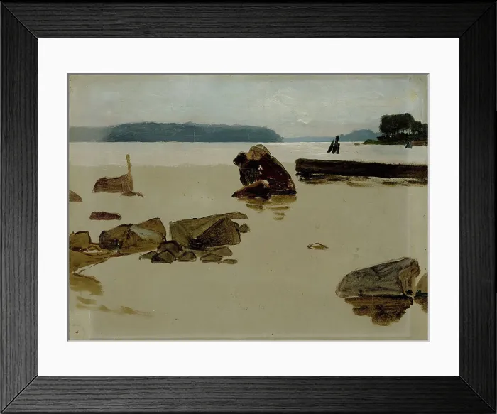 Framed Print : Open Sea off Haikko, study for Boys Playing on the Shore, 1884. Creator: Albert Edelfelt Framed Print : Open Sea off Haikko, study for Boys Playing on the Shore, 1884. Creator: Albert Edelfelt