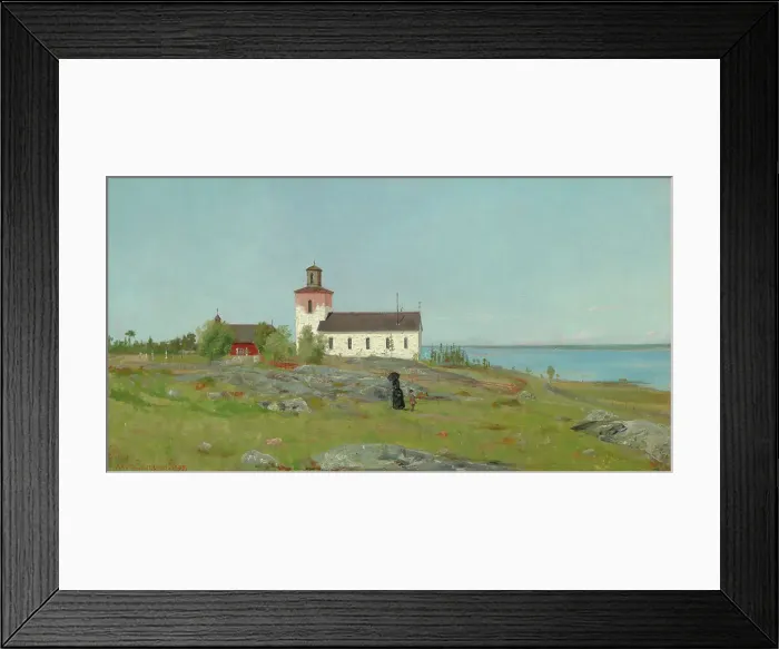 Framed Print : Landscape, 1889. Creator: Arvid Liljelund Framed Print : Landscape, 1889. Creator: Arvid Liljelund