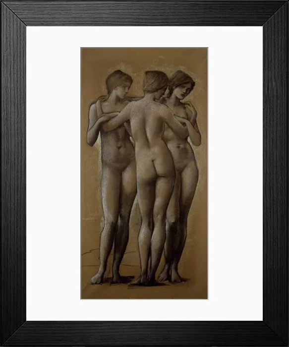 Framed Print : Venus Concordia - Study of the Three Graces, 1895. Creator: Sir Edward Coley Burne-Jones Framed Print : Venus Concordia - Study of the Three Graces, 1895. Creator: Sir Edward Coley Burne-Jones
