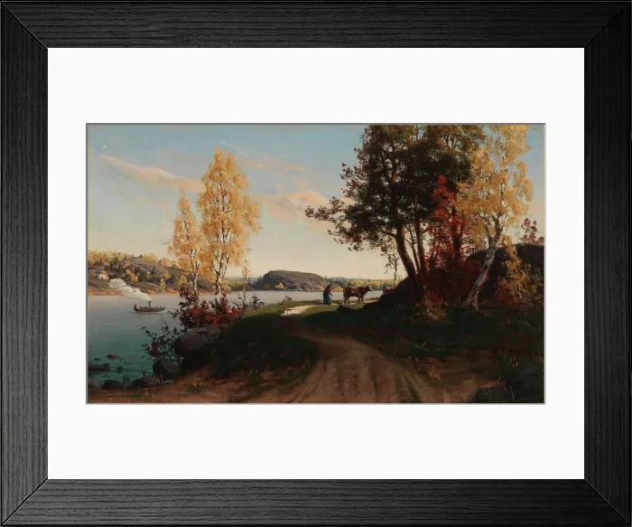 Framed Print : Autumn Landscape, 1878. Creator: Fanny Churberg Framed Print : Autumn Landscape, 1878. Creator: Fanny Churberg