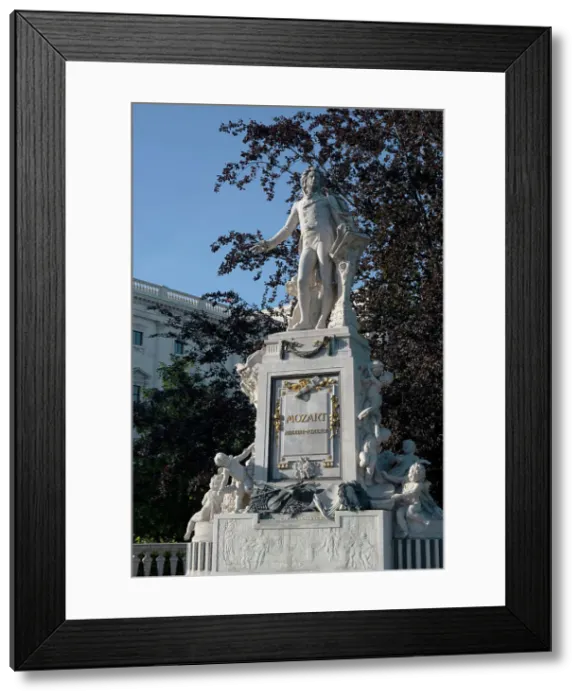 Framed Print : Marble statue of Mozart erected in 1896, in the Burggarten in Vienna, Austria, 2022. Creator: Ethel Davies Framed Print : Marble statue of Mozart erected in 1896, in the Burggarten in Vienna, Austria, 2022. Creator: Ethel Davies