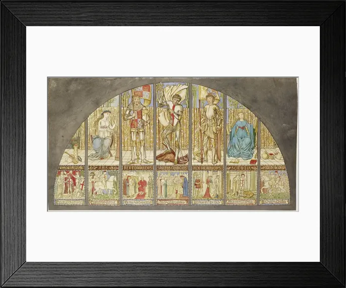 Framed Print : Wars of the Roses - Edward IV, Henry VI, St George with Allegory, 1862-64. Creator: Sir Edward Coley Burne-Jones Framed Print : Wars of the Roses - Edward IV, Henry VI, St George with Allegory, 1862-64. Creator: Sir Edward Coley Burne-Jones