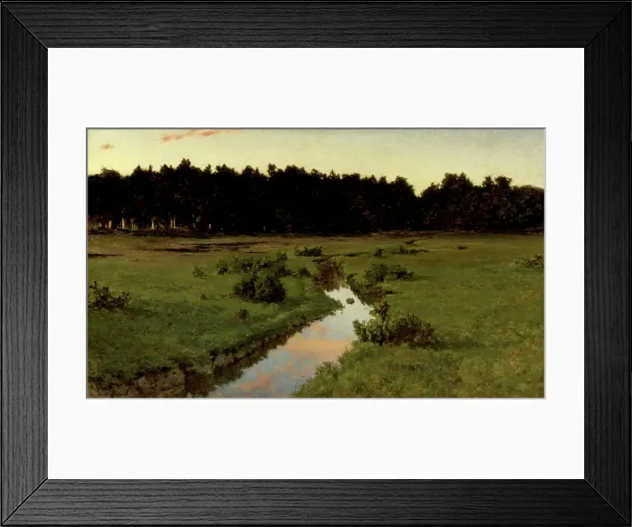 Framed Print : Evening over Marshland, 1900. Creator: Gottfrid Kallstenius Framed Print : Evening over Marshland, 1900. Creator: Gottfrid Kallstenius