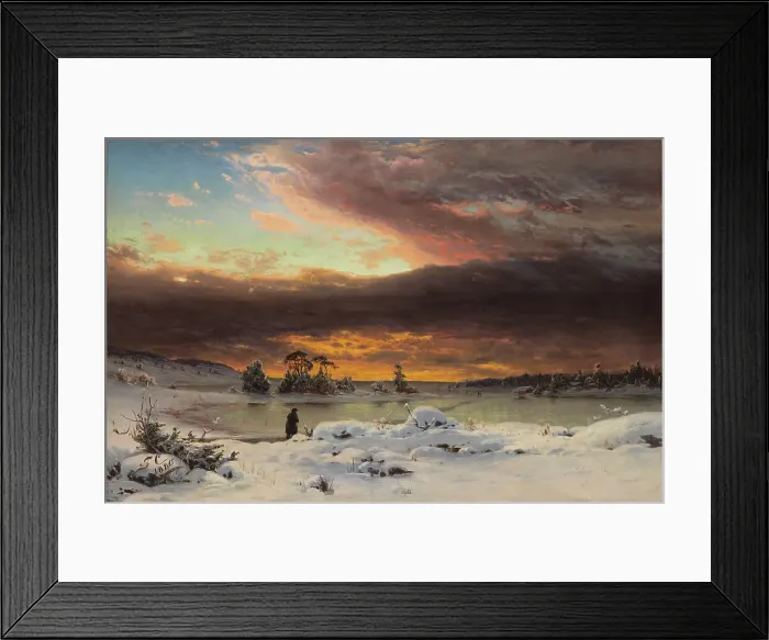 Framed Print : Winter landscape, after the sun has set, 1880. Creator: Fanny Churberg Framed Print : Winter landscape, after the sun has set, 1880. Creator: Fanny Churberg