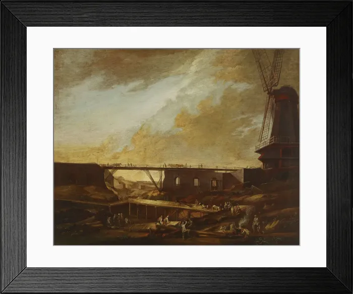 Framed Print : Suomenlinna under Construction, the Thunberg Mill, c1760-1763. Creator: Augustin Ehrensvard Framed Print : Suomenlinna under Construction, the Thunberg Mill, c1760-1763. Creator: Augustin Ehrensvard