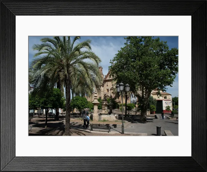 Framed Print : The square in front of the parish church of Santa Maria de Gracia, Cordoba, Spain, 2023. Creator: Ethel Davies Framed Print : The square in front of the parish church of Santa Maria de Gracia, Cordoba, Spain, 2023. Creator: Ethel Davies