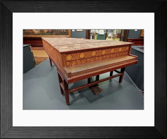 Framed Print : Ornamented Grand Piano, 1885-1890. Creator: John Broadwood and Sons Framed Print : Ornamented Grand Piano, 1885-1890. Creator: John Broadwood and Sons