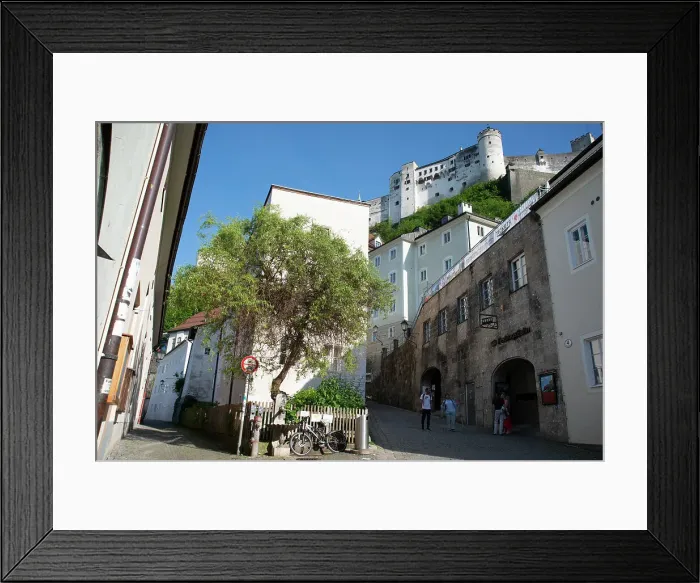 Framed Print : Square in front of the funicular that leads up to the Festung Hohensalzburg, Salzburg, Austria, 2022 Creator: Ethel Davies Framed Print : Square in front of the funicular that leads up to the Festung Hohensalzburg, Salzburg, Austria, 2022 Creator: Ethel Davies