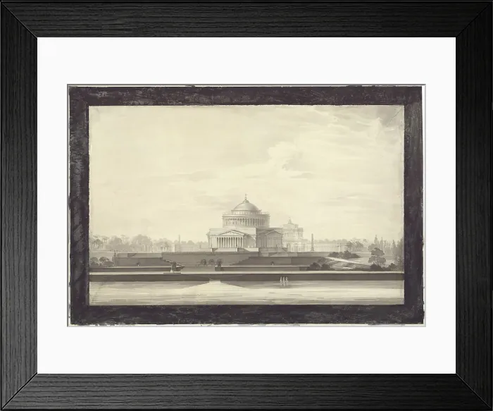 Framed Print : Project of the Cathedral of Christ the Saviour in Moscow, c 1815. Creator: Vitberg, Alexander Lavrentievich (1787-1855) Framed Print : Project of the Cathedral of Christ the Saviour in Moscow, c 1815. Creator: Vitberg, Alexander Lavrentievich (1787-1855)