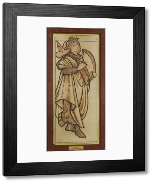 Framed Print : King David, 1863. Creator: Sir Edward Coley Burne-Jones Framed Print : King David, 1863. Creator: Sir Edward Coley Burne-Jones