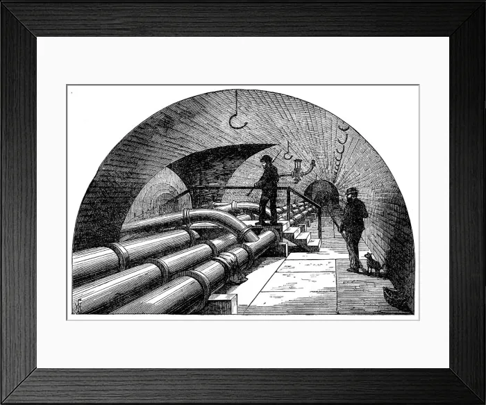 Framed Print : Holborn Valley Viaduct: section of subway, north side, at junction of Charterhouse-Street, 1871. Creator: Unknown Framed Print : Holborn Valley Viaduct: section of subway, north side, at junction of Charterhouse-Street, 1871. Creator: Unknown