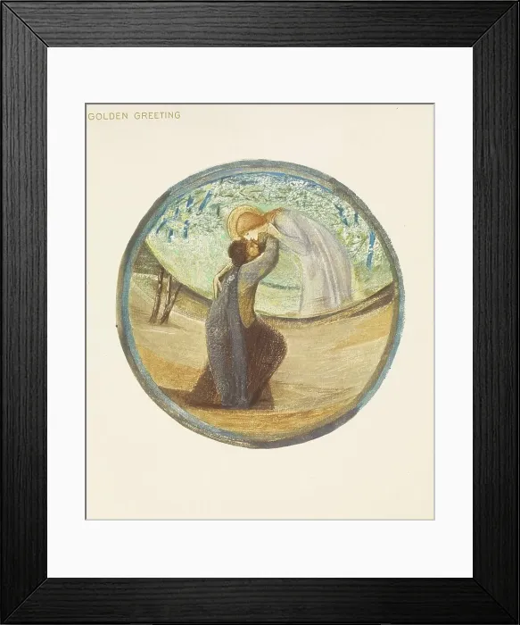 Framed Print : The Flower Book - Golden Greeting, 1905. Creator: Sir Edward Coley Burne-Jones Framed Print : The Flower Book - Golden Greeting, 1905. Creator: Sir Edward Coley Burne-Jones
