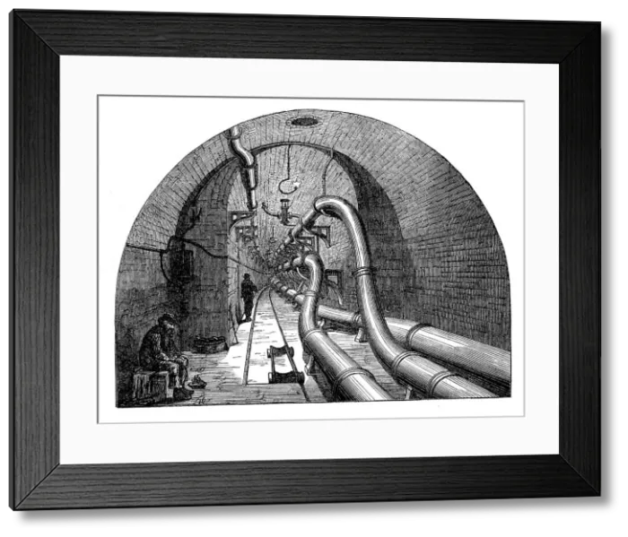Framed Print : Holborn Valley Viaduct: section of subway, south side, at west end of viaduct, 1871. Creator: Unknown Framed Print : Holborn Valley Viaduct: section of subway, south side, at west end of viaduct, 1871. Creator: Unknown