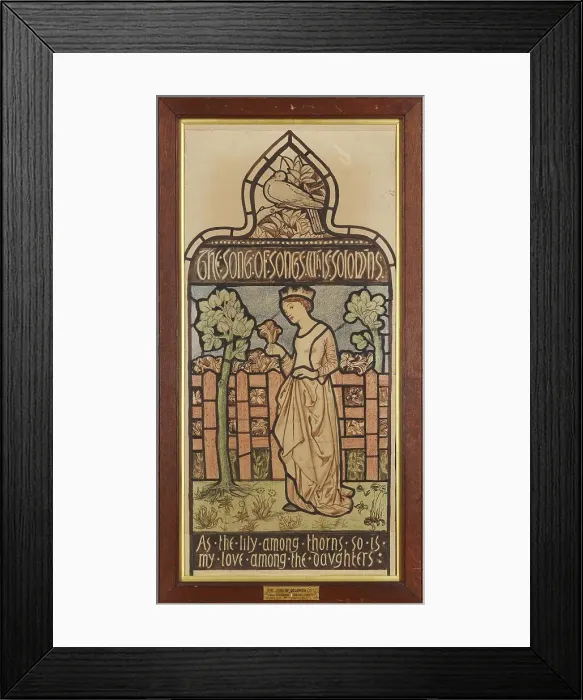 Framed Print : The Song of Solomon - As the Lily among Thorns, 1862-3. Creator: Sir Edward Coley Burne-Jones Framed Print : The Song of Solomon - As the Lily among Thorns, 1862-3. Creator: Sir Edward Coley Burne-Jones