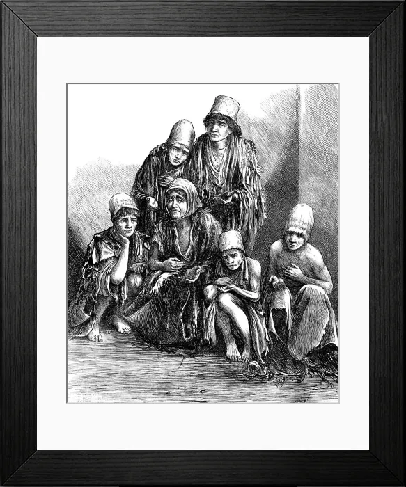Framed Print : The Famine in Persia: starving people at Shiraz, 1871. Creator: Unknown Framed Print : The Famine in Persia: starving people at Shiraz, 1871. Creator: Unknown