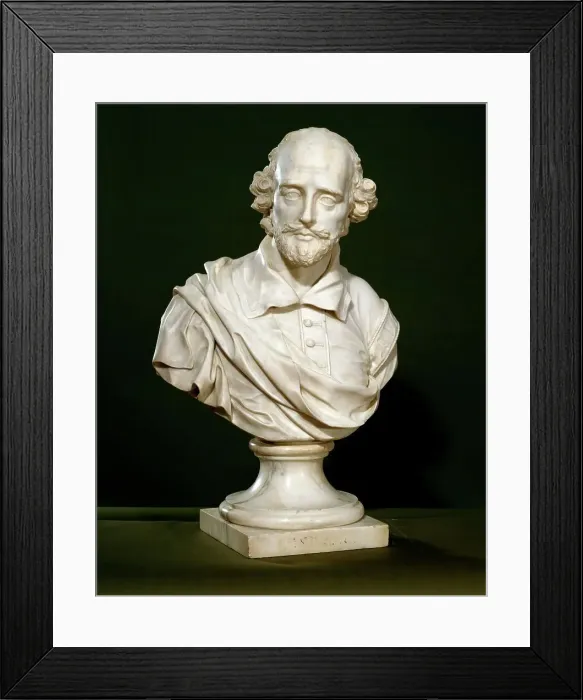 Framed Print : Bust of William Shakespeare (1564-1616), 1760. Creator: John Michael Rysbrack Framed Print : Bust of William Shakespeare (1564-1616), 1760. Creator: John Michael Rysbrack