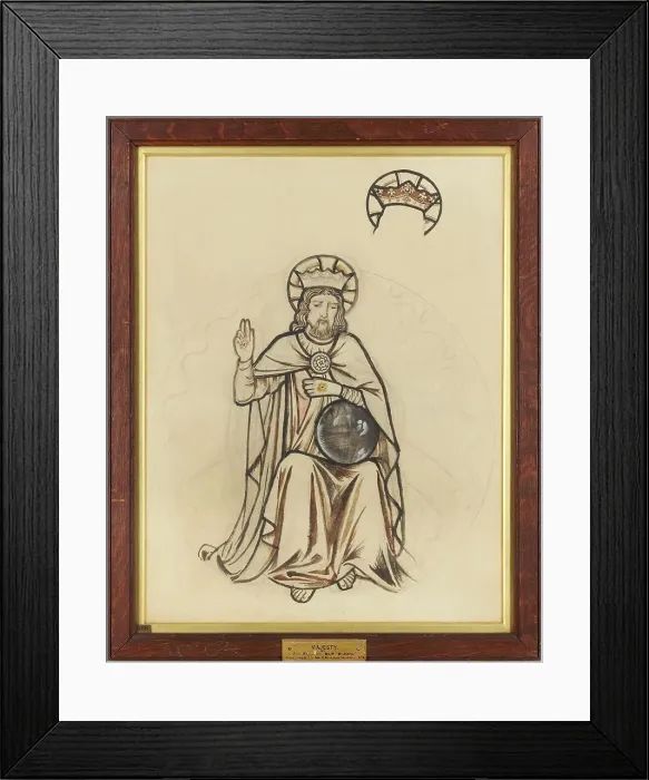 Framed Print : Christ in Majesty, 1863. Creator: Sir Edward Coley Burne-Jones Framed Print : Christ in Majesty, 1863. Creator: Sir Edward Coley Burne-Jones