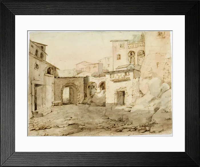 Framed Print : A street in an Italian city. Creator: Robert Wilhelm Ekman Framed Print : A street in an Italian city. Creator: Robert Wilhelm Ekman
