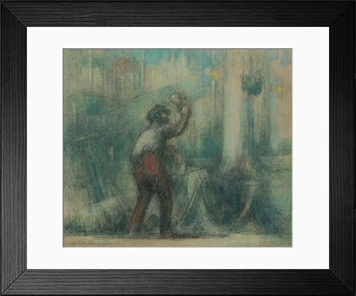 Framed Print : The Woodcutter, 1870-1920. Creator: Charles Angrand Framed Print : The Woodcutter, 1870-1920. Creator: Charles Angrand