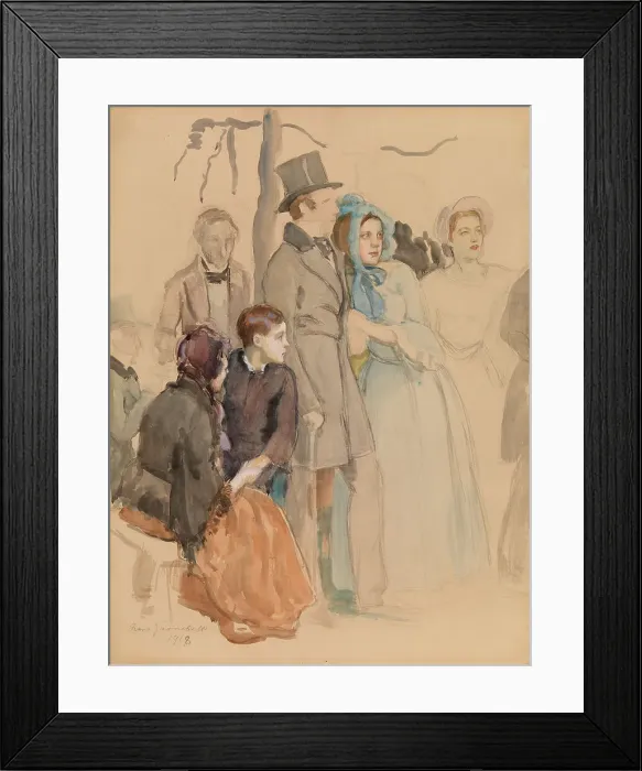 Framed Print : Flora Festival at Kumtähti Field, study for the mural at the University of Helsinki, 1918. Creator: Eero Jarnefelt Framed Print : Flora Festival at Kumtähti Field, study for the mural at the University of Helsinki, 1918. Creator: Eero Jarnefelt