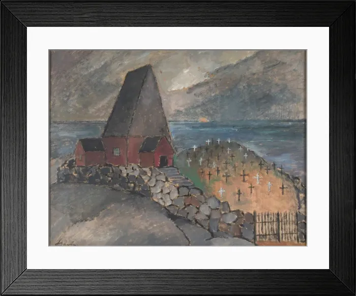 Framed Print : Church by the sea, 1926. Creator: Alvar Cawén Framed Print : Church by the sea, 1926. Creator: Alvar Cawén