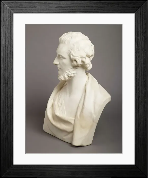 Framed Print : Bust of Felix Mendelssohn-Bartholdy, 1850. Creator: Peter Hollins