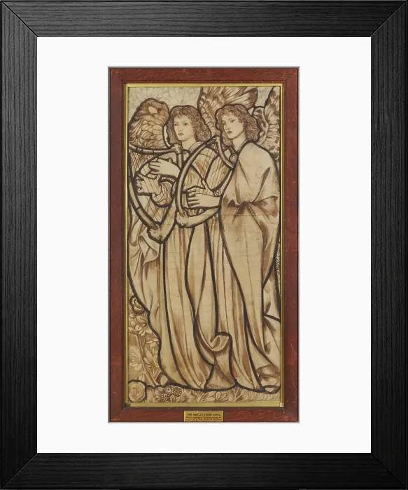 Framed Print : Angels playing harps, 1862. Creator: Sir Edward Coley Burne-Jones Framed Print : Angels playing harps, 1862. Creator: Sir Edward Coley Burne-Jones