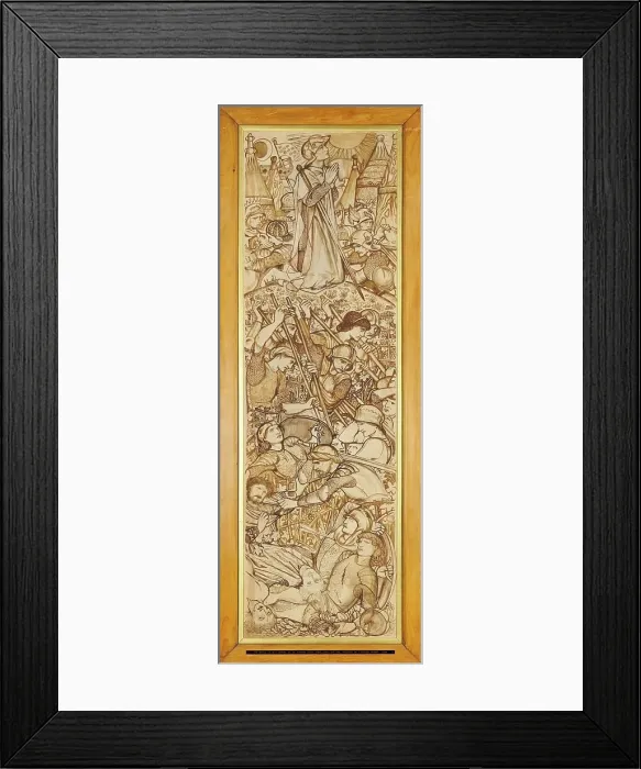 Framed Print : The Battle of Beth-Horon - Joshua Commanding the Sun and Moon to Stand Still, 1863. Creator: Sir Edward Coley Burne-Jones Framed Print : The Battle of Beth-Horon - Joshua Commanding the Sun and Moon to Stand Still, 1863. Creator: Sir Edward Coley Burne-Jones