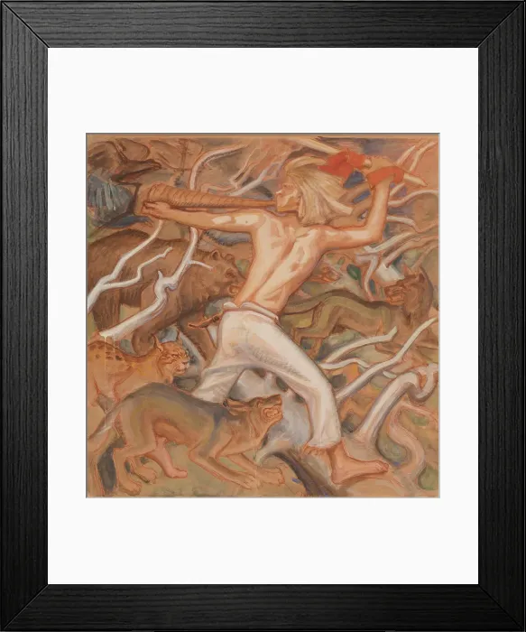 Framed Print : Kullervo Herding his Wild Flocks, 1917. Creator: Akseli Gallen-Kallela Framed Print : Kullervo Herding his Wild Flocks, 1917. Creator: Akseli Gallen-Kallela